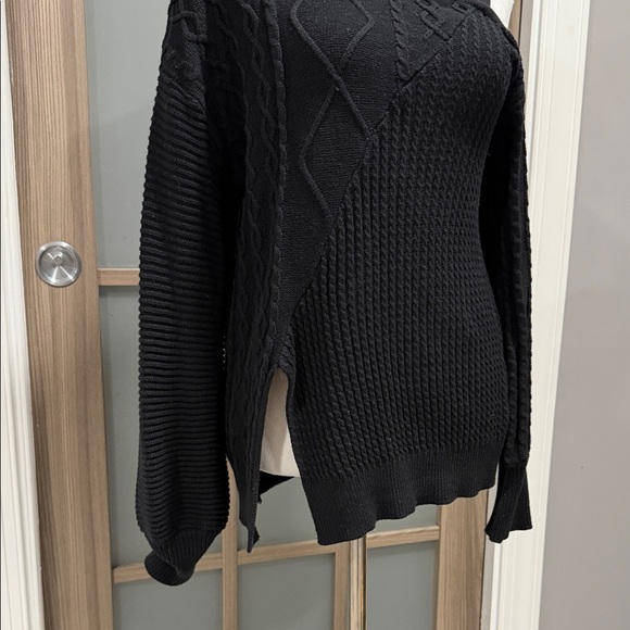 Fashion Nova Black Off-the-Shoulder Sweater - Picture 3 of 7